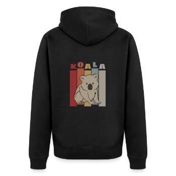 Koala Rétro - Veste à capuche bio Premium Unisexe - noir - Dos - Nico (187cm)