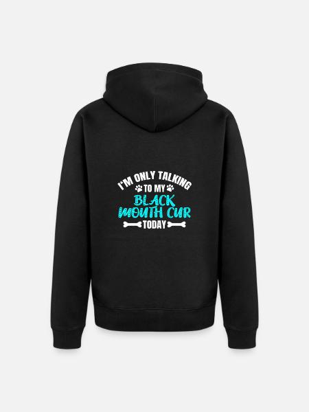 Black Mouth Cur - Unisex Premium Organic Zip Hoodie - black