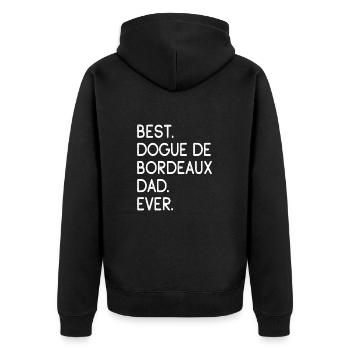 Bordeauxdogge Dogue de Bordeaux - Veste à capuche bio Premium Unisexe - noir - Dos - Nico (187cm)