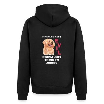 Vilain Golden Retriever - Veste à capuche bio Premium Unisexe - noir - Dos - Nico (187cm)