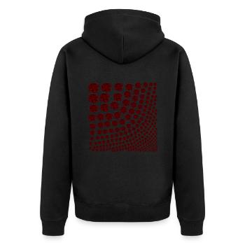 Idée cadeau Roses rouges - Veste à capuche bio Premium Unisexe - noir - Dos - Nico (187cm)