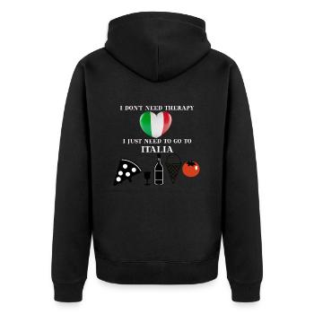 Italie idée cadeau drôle Italia - Veste à capuche bio Premium Unisexe - noir - Dos - Nico (187cm)