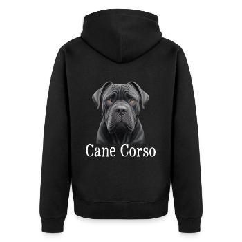 Cane corso - Veste à capuche bio Premium Unisexe - noir - Dos - Nico (187cm)