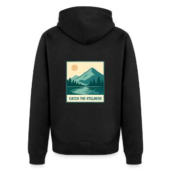 Vintage Nature - Veste à capuche bio Premium Unisexe - noir - Dos - Nico (187cm)