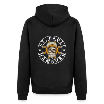 St. Pauli Hambourg - Veste à capuche bio Premium Unisexe - noir - Dos - Nico (187cm)