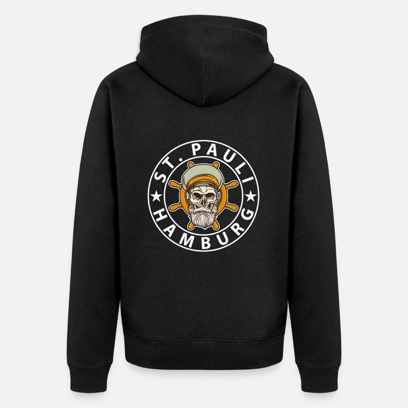 St. Pauli Hambourg - Veste à capuche bio Premium Unisexe - noir