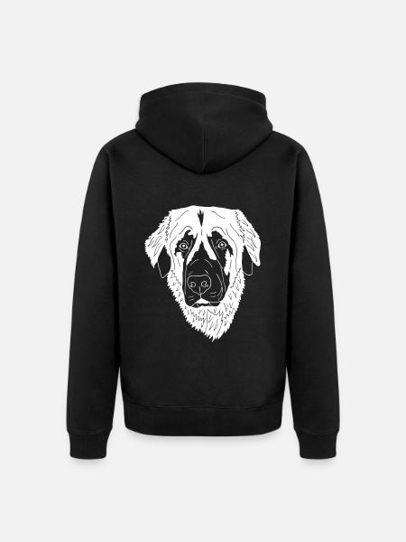 Leonberger Mix - Unisex Premium Bio Zip Hoodie - Schwarz
