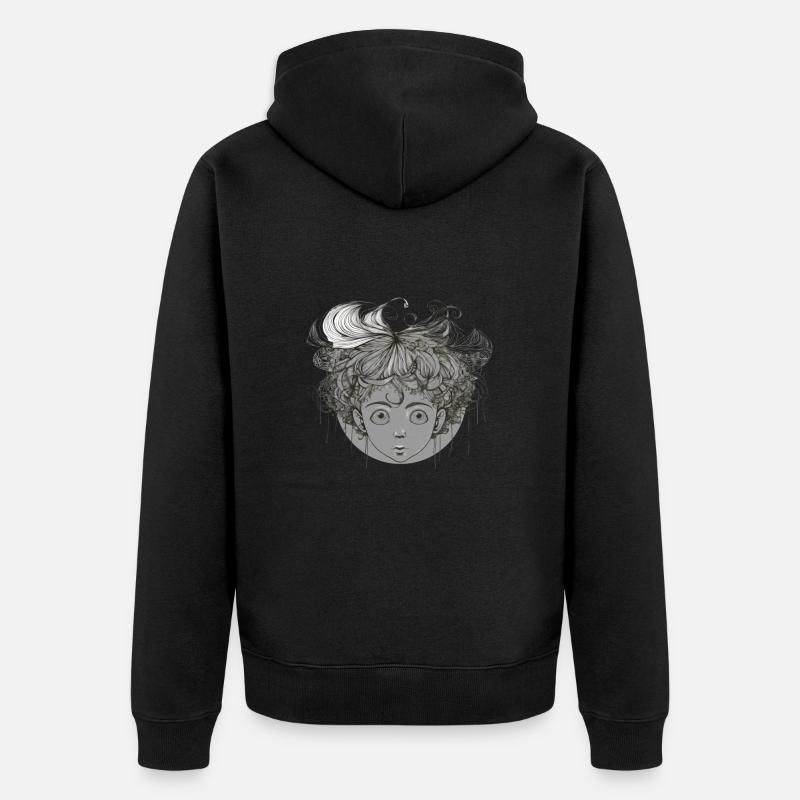 Fairy Fee Märchenwesen - Unisex Premium Bio Zip Hoodie - Schwarz