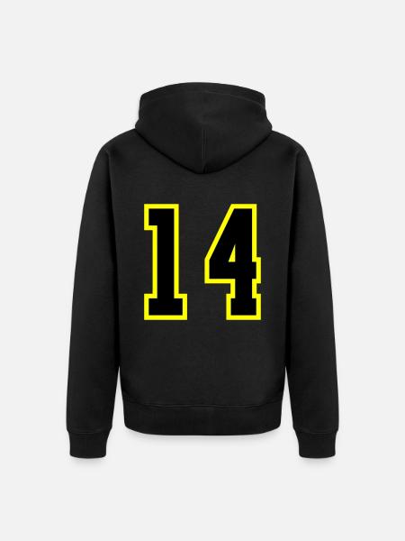 14 Number Leotard - Unisex Premium Organic Zip Hoodie - black