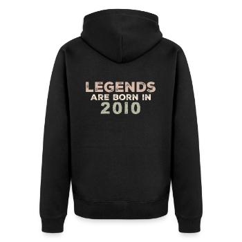 Légendes 2010 Vintage rétro anniversaire Original - Veste à capuche bio Premium Unisexe - noir - Dos - Nico (187cm)