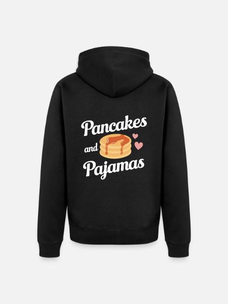 Pancakes Breakfast Food Pancake - Unisex Premium Organic Zip Hoodie - black