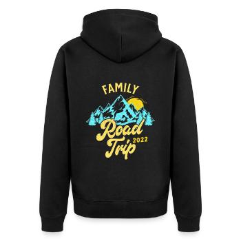 Vacances D'Été - Road Trip En Famille 2023 - Veste à capuche bio Premium Unisexe - noir - Dos - Nico (187cm)