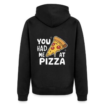 Pizza Italie Restauration rapide - Veste à capuche bio Premium Unisexe - noir - Dos - Nico (187cm)