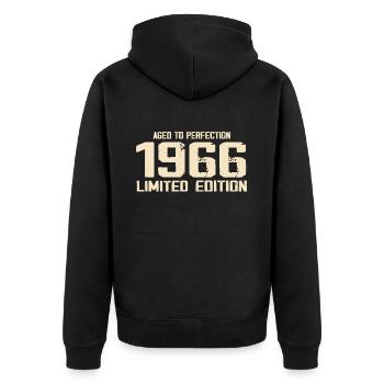 1966 Edition limitée 1966 Anniversaire 1966 Rétro - Veste à capuche bio Premium Unisexe - noir - Dos - Nico (187cm)