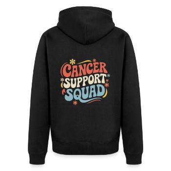 Sensibilisation au cancer Cancer Cancer du sein - Veste à capuche bio Premium Unisexe - noir - Dos - Nico (187cm)