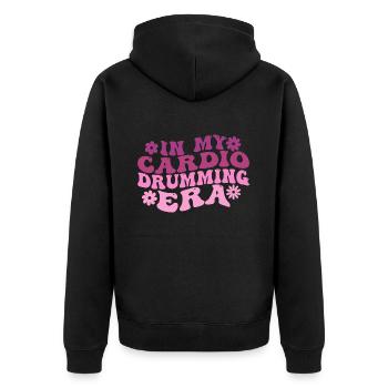 In My Cardio Drumming Era | Proud Cardio Drumming - Unisex Premium Organic Zip Hoodie - black - Back - Nico (187cm)
