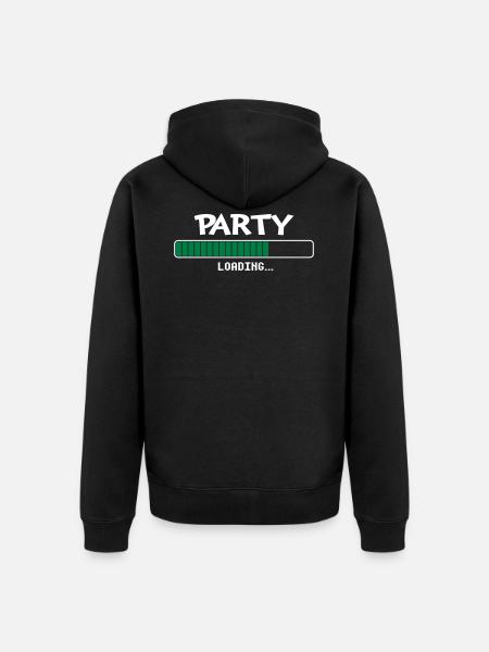 Party loading loading bar - Unisex Premium Organic Zip Hoodie - black