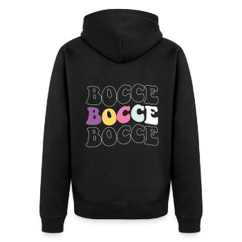 Bocce Spruch Bocce Ball mit Jack Bocci Game Bocce - Unisex Premium Bio Zip Hoodie - Schwarz - Hinten - Nico (187cm)