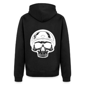 Skeleton Biker - Veste à capuche bio Premium Unisexe - noir - Dos - Nico (187cm)