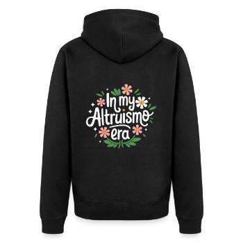 Altruisme Don désintéressé Donner d’école - Veste à capuche bio Premium Unisexe - noir - Dos - Nico (187cm)