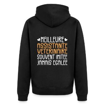 Souvent imitée Meilleure assistante vétérinaire - Veste à capuche bio Premium Unisexe - noir - Dos - Nico (187cm)