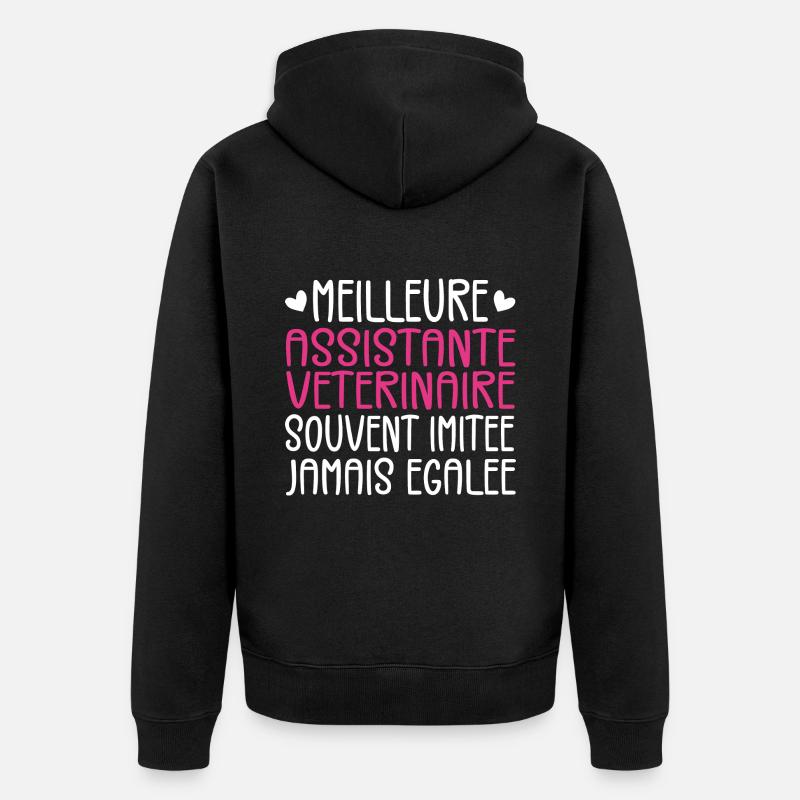 Souvent imitée Meilleure assistante vétérinaire - Veste à capuche bio Premium Unisexe - noir