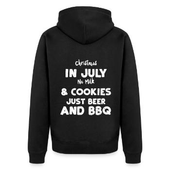 Christmas In July No Milk & Cook... - Unisex Premium Organic Zip Hoodie - black - Back - Nico (187cm)