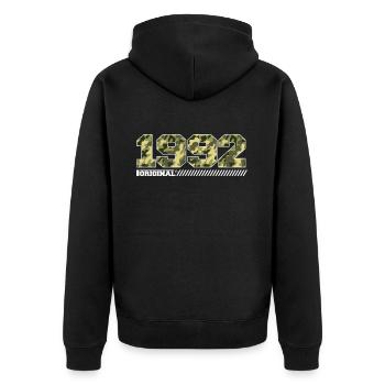 Cadeau d’anniversaire 1992 Vintage 1992 Army - Veste à capuche bio Premium Unisexe - noir - Dos - Nico (187cm)