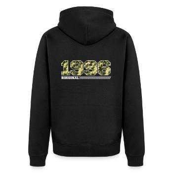 Cadeau d’anniversaire 1996 Vintage 1996 Army - Veste à capuche bio Premium Unisexe - noir - Dos - Nico (187cm)