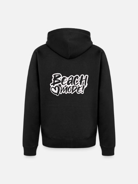 Beach mode - Unisex Premium Organic Zip Hoodie - black