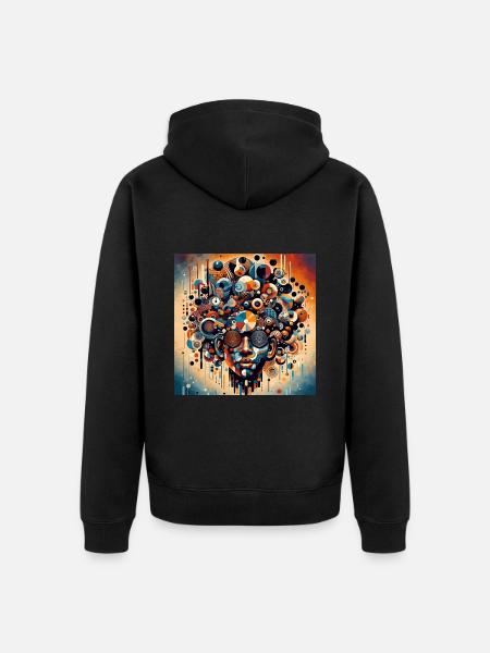 Afro Kulturelle Essenz - Unisex Premium Bio Zip Hoodie - Schwarz