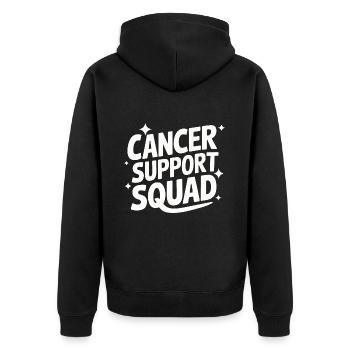 Krebsbewusstseins Krankhei Krebs Brustkrebs - Unisex Premium Bio Zip Hoodie - Schwarz - Hinten - Nico (187cm)