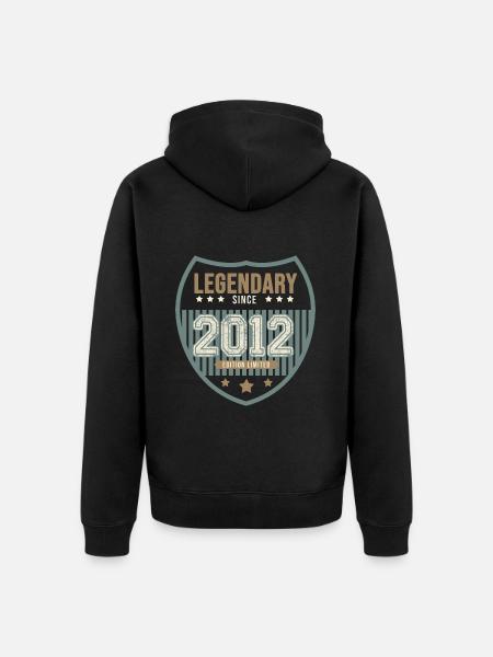 anniversary 2012 legendary 10 years - Unisex Premium Organic Zip Hoodie - black