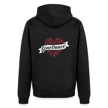 Danse en ligne - Danse avec le cœur - Musique Cadeau - Veste à capuche bio Premium Unisexe - noir - Dos - Nico (187cm)