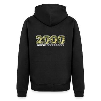 Cadeau Anniversaire 2000 Vintage 2000 Armée - Veste à capuche bio Premium Unisexe - noir - Dos - Nico (187cm)