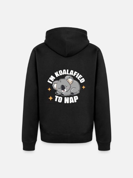 Koala Koala Koala Bear Animal - Unisex Premium Organic Zip Hoodie - black