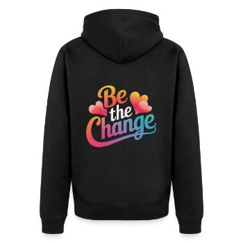 Altruisme Don désintéressé Donner d’école - Veste à capuche bio Premium Unisexe - noir - Dos - Nico (187cm)