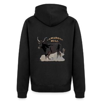 Taureau de Camargue - Veste à capuche bio Premium Unisexe - noir - Dos - Nico (187cm)