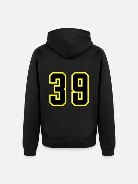 39 Number Leotard - Unisex Premium Organic Zip Hoodie - black