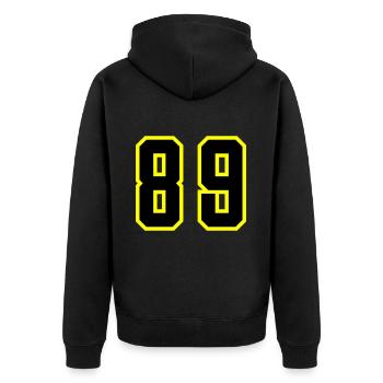 89 Number Leotard - Unisex Premium Organic Zip Hoodie - black - Back - Nico (187cm)
