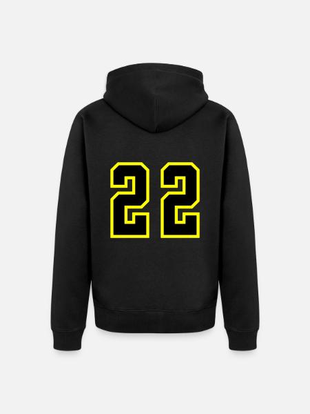 22 Number Leotard - Unisex Premium Organic Zip Hoodie - black