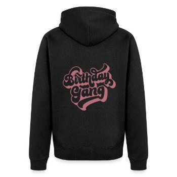 Geburtstag Gang Matching Gruppe Geburtstagsfeier Geschenk - Unisex Premium Bio Zip Hoodie - Schwarz - Hinten - Nico (187cm)