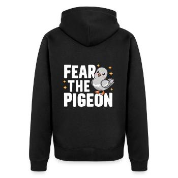 Pigeon Pigeons Animal Oiseau - Veste à capuche bio Premium Unisexe - noir - Dos - Nico (187cm)