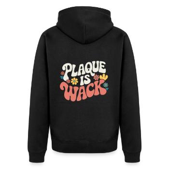 Zahnarzt Zahnarzthelferin Zähne - Unisex Premium Bio Zip Hoodie - Schwarz - Hinten - Nico (187cm)