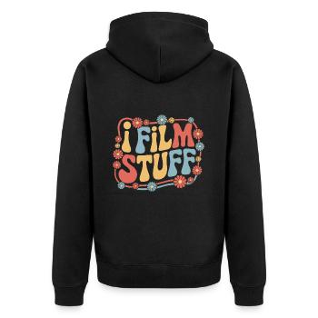 Filmemacher Filmregisseur Kameramann Film - Unisex Premium Bio Zip Hoodie - Schwarz - Hinten - Nico (187cm)