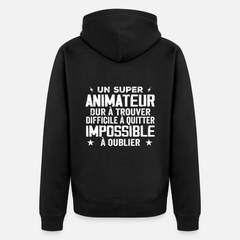 Super Animateur - Veste à capuche bio Premium Unisexe - noir