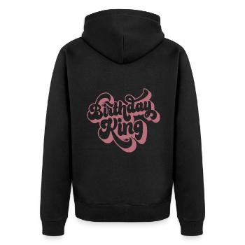 Birthday King - Cadeau de fête d’anniversaire cool pour hommes - Veste à capuche bio Premium Unisexe - noir - Dos - Nico (187cm)