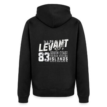 Ile du Levant French Riviera islands - Veste à capuche bio Premium Unisexe - noir - Dos - Nico (187cm)