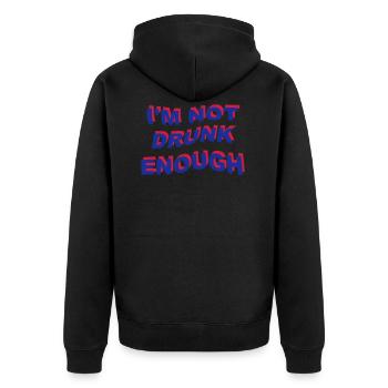 i'm not drunk enough 2 - Veste à capuche bio Premium Unisexe - noir - Dos - Nico (187cm)