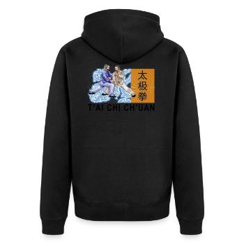 Tai Chi Chuan Tai Chi Taiji - Veste à capuche bio Premium Unisexe - noir - Dos - Nico (187cm)